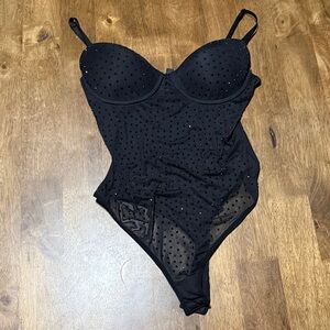 Express Black Studded Bodysuit